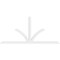 Ekena Millwork Richland Architectural Grade PVC Gable Bracket, 108"W x 49 1/2"H x 2"D x 4"F, 11/12 Pitch GBP108X50X0204RIC00 - alternate 2